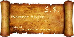 Svertner Vivien névjegykártya